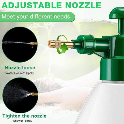 2 Pcs 27 oz Handheld Pump Spray Bottle Garden Mister Spray Bottles Lawn Pressure Hand Pump Sprayer with Adjustable Nozzle for Chemicals Watering Weeds Plants and Cleaning (Green).