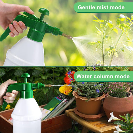 2 Pcs 27 oz Handheld Pump Spray Bottle Garden Mister Spray Bottles Lawn Pressure Hand Pump Sprayer with Adjustable Nozzle for Chemicals Watering Weeds Plants and Cleaning (Green).