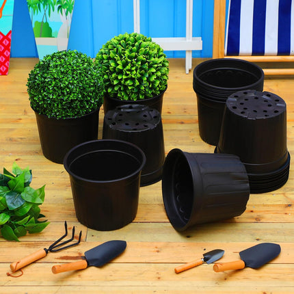 30 Pcs 3 Gallon Plant Nursery Pots Bulk Flexible Plastic Pots for Plants Thickened Soft Seed Starting Container with Drainage Hole Garden Pot Flower Container for Succulents Seedlings.