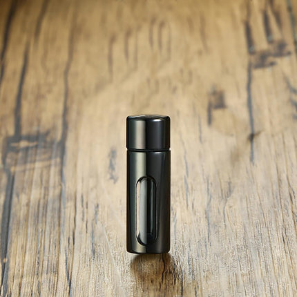 Portable Stainless Steel Glass Container Tube Urn Keepsake Cremation Ashes Memorial Pendant for Men Women.