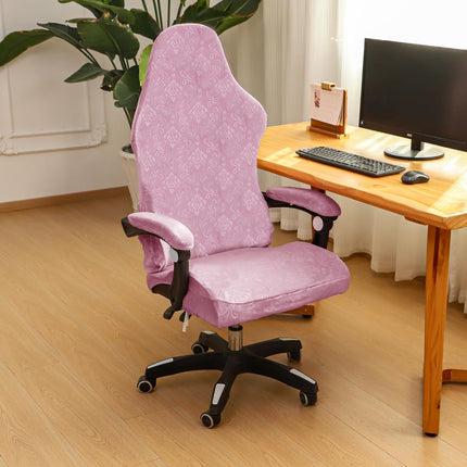 FORCHEER Velvet Gaming Chair Cover with Armrest Covers Pink Stretch Racing Style Game Chair with Attached Arms Covers Cat Scratch Proof Washable.