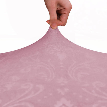 4 Pieces Office Chair Cover for Desk Chair Back and Seat with Armrest Covers Stretch Velvet Embossing Pink Split Office Chair Slipcovers Set Washable.