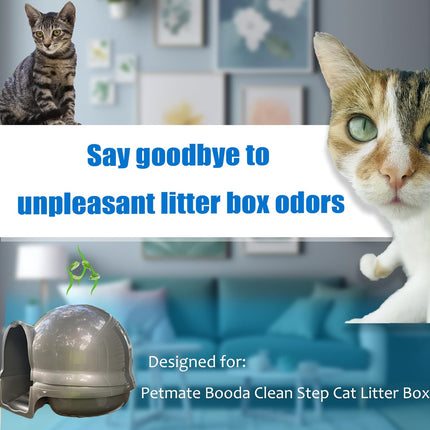 Carbon Filters Compatible with Petmate Booda Clean Step Cat Litter Box - Thickened and Durable Activated Charcoal Filters, Absorb Odors/Control Damp from Pets/Keep Home Fresh (6 Pack).