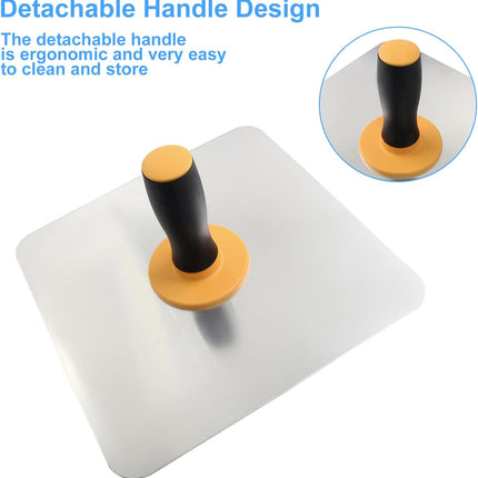 Biaungdo Aluminum Plaster Hawk, 12 Inch Mortar Board Holder with Soft Handle, Plastering Hawk Tool for Mortar, Drywall.