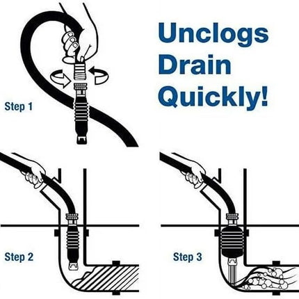 Drain King 186 Unclogs Bathroom Sinks, Showers, and Swimming Pool Drains, 1.5 to 3 Inch.