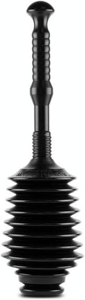 Master Plunger MP100-3 Heavy Duty Toilet Plunger Clears, Kitchen Sinks, Garbage Disposal and, Toilets Fast. Equipped with Patented Automatic Air Relief Valve, Black.