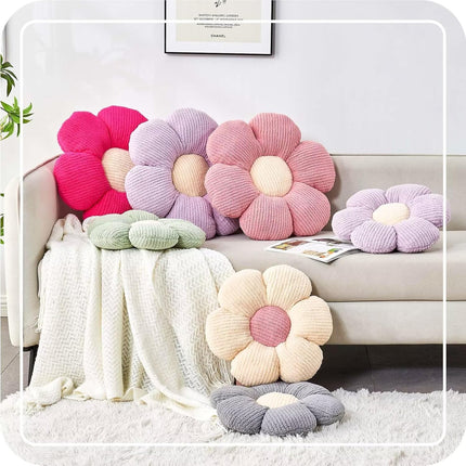 Flower Throw Pillow, Soft Sage Green 14.9" Shaped Floor Pillow for Home Decor, Cute Aesthetic Plush Decorative Pillows for Bed, Sofa, Couch.