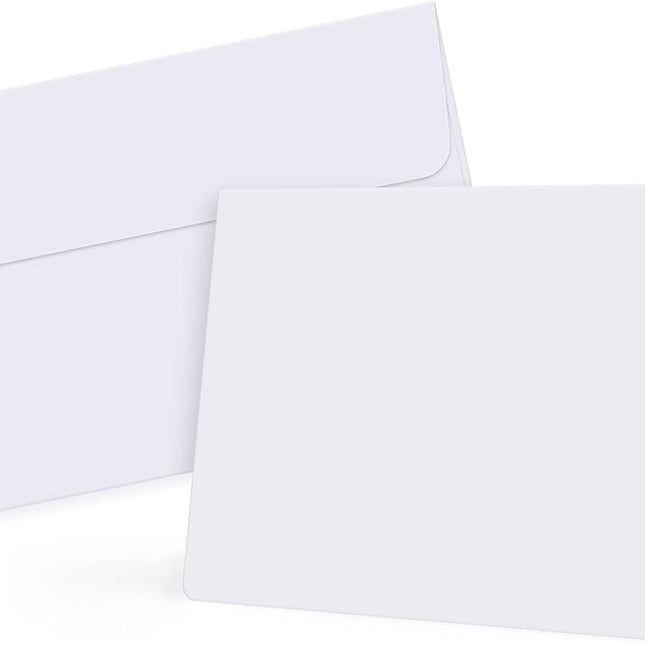 Eupako White Blank Cards and Envelopes 100 Pack - 5x7 Heavyweight Folded Cardstock and A7 Envelopes Self Seal for DIY Greeting Cards, Invitations, Wedding, Baby Shower, Birthday, Thank You Cards.