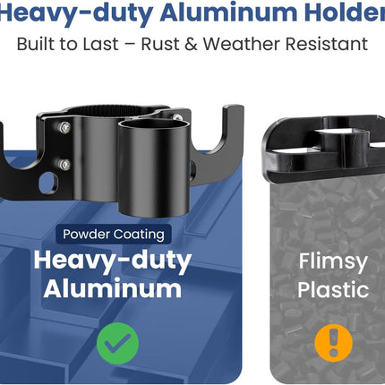Safoner Aluminum Trailer Towing Chain Organizer with 7-Way Plug Holder- Heavy-Duty RV Tongue Jack Accessories.