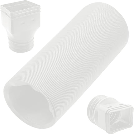 Biaungdo 1 Pack Gutter Downspout Extensions 5 Ft, 3 Inch Rain Gutter Downspout Extender Flexible Drainage Pipe for 2 x 3 Inch Residential Downspouts and 3 x 4 Inch Residential Downspouts, White.