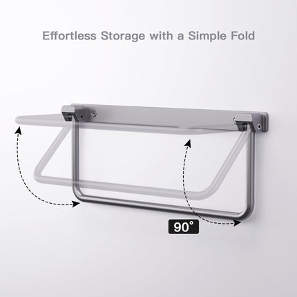 Safoner Foldable RV Shoe Rack- Aluminum Camper Shoe Organizer, Wall-Mounted Shelf, Efficient Holder and Storage Rack for Various Shoes, Essential Travel Trailer Organization Accessories- 2 Packs.