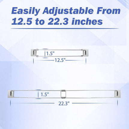 Safoner RV Secure Adjustable Bars | 12.5-22.3" Stainless Steel Rods | Food&Drink Stabilizers for RV Refrigerator | Prevents Spills&Mess During Travel | Essential RV&Camper Accessories (2 Pack).