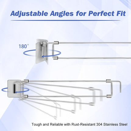 Safoner RV Secure Adjustable Bars | 12.5-22.3" Stainless Steel Rods | Food&Drink Stabilizers for RV Refrigerator | Prevents Spills&Mess During Travel | Essential RV&Camper Accessories (2 Pack).