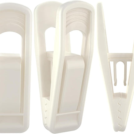 Hanger Clips for Velvet Hangers (Beige, 40 PCS), Non-Slip Plastic Clips Pant Skirt Hanger Clips for Flocking Hangers.