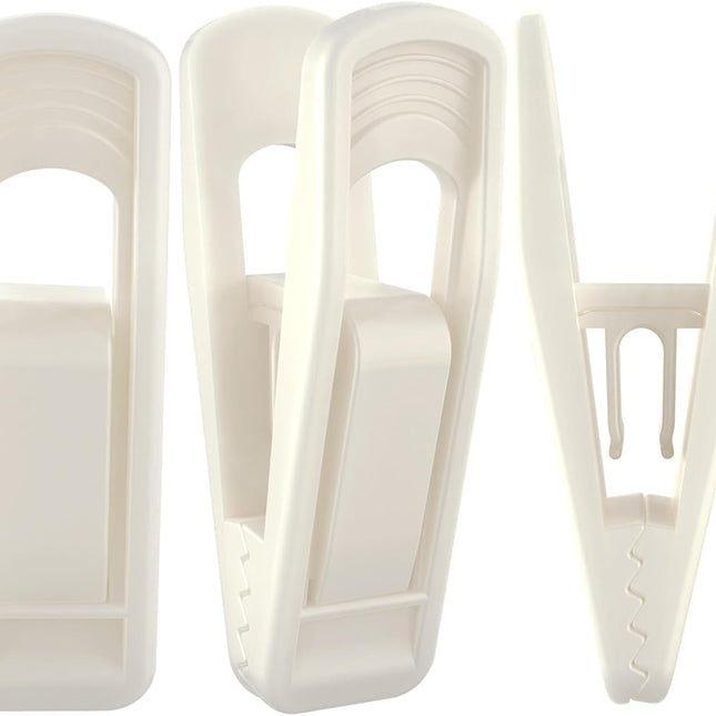 Hanger Clips for Velvet Hangers (Beige, 40 PCS), Non-Slip Plastic Clips Pant Skirt Hanger Clips for Flocking Hangers.