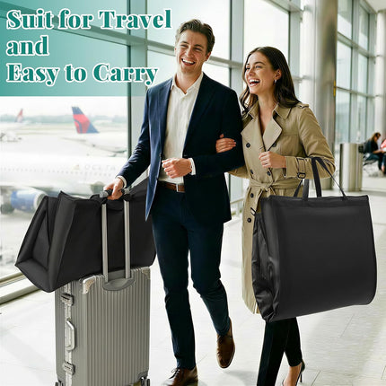 LANDNEOO 65" Long Garment Bags for Travel, Dress Bags for Hanging Clothes, Wedding Dress Cover for Women, Closet Storage for Gowns, Coats, Black, 4 Pack.