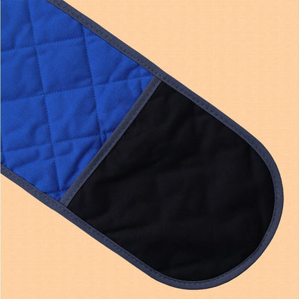 Double-ended Heat Resistant Cotton Mitt Oven Padded Kitchen Baking Glove Tool-Blue.