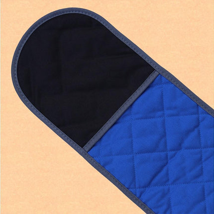 Double-ended Heat Resistant Cotton Mitt Oven Padded Kitchen Baking Glove Tool-Blue.