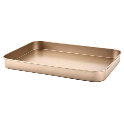 Non-stick Rectangular Cake Pan Baking Oven Tray Dish Mold Bakeware Kitchen Tool-Golden.
