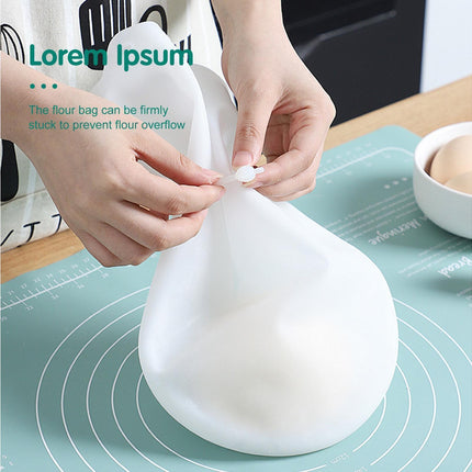 Kneading Dough Bag Food Grade Non-stick Silicone Non-deformation Flour Mixing Bag Baking Tool-L.