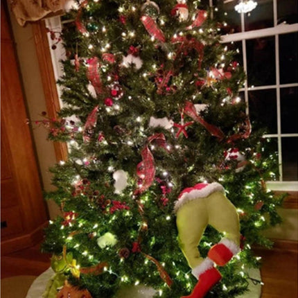 Christmas Thief Stolen Burlap Wreath Garland Home Ornament Party Decoration-40*50cm.