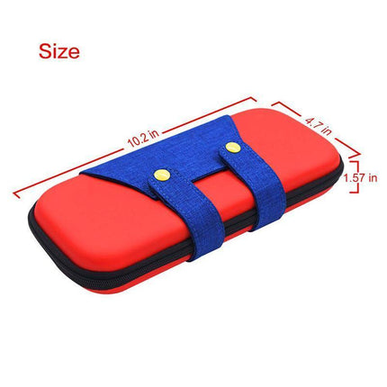 Carry Case Compatible with Nintendo Switch and New Switch OLED Console with Pockets for Accessories and Games-Red.