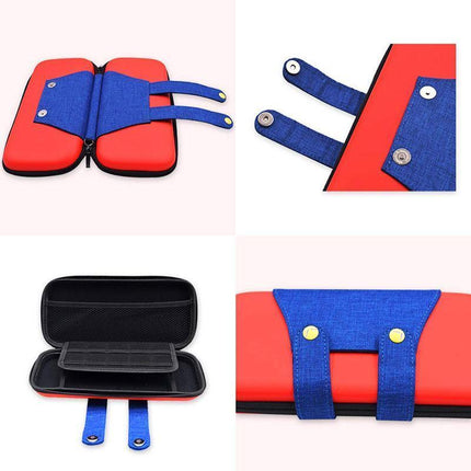 Carry Case Compatible with Nintendo Switch and New Switch OLED Console with Pockets for Accessories and Games-Red.