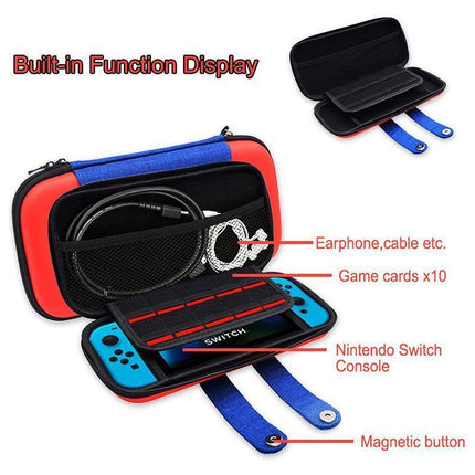 Carry Case Compatible with Nintendo Switch and New Switch2 Console with Pockets for Accessories and Games-Green.