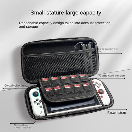 Carry Case Compatible with Nintendo Switch and New Switch OLED Console with Pockets for Accessories and Games-P.