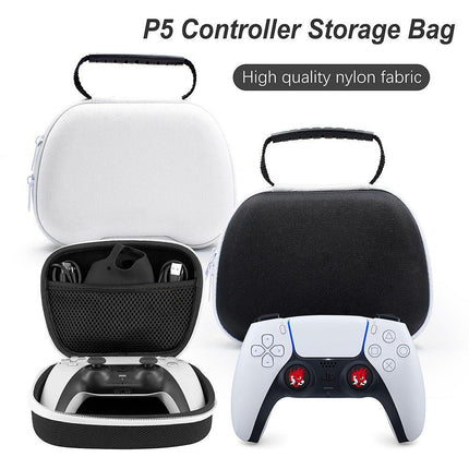 Gaming Controller Travel Carrying Case Compatible with Playstation 5 Wireless Controllers. Protective Storage Holder Bag Cover for PS5 Console (Box Only)-Red.