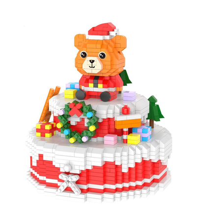 Advent Christmas Gift Box Bear Cake Set Building Blocks Christmas Gift 1526PCS.