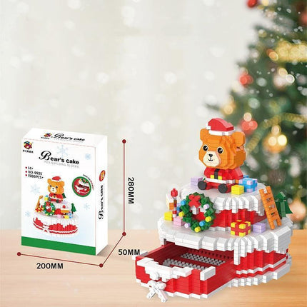 Advent Christmas Gift Box Bear Cake Set Building Blocks Christmas Gift 1526PCS.