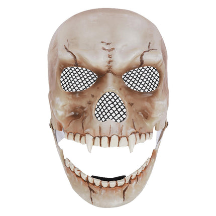 Adjustable Halloween Ghost Masque with Scary Looking Artificial Skeleton Face for Theme Parties Masquerade Balls.