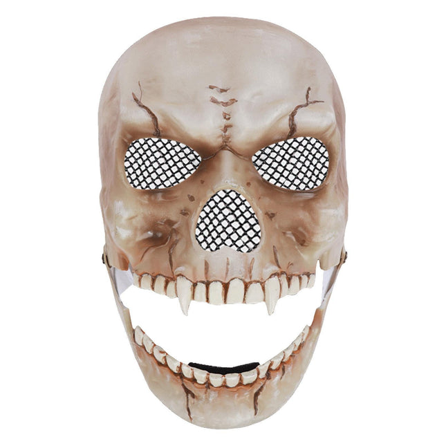 Adjustable Halloween Ghost Masque with Scary Looking Artificial Skeleton Face for Theme Parties Masquerade Balls.