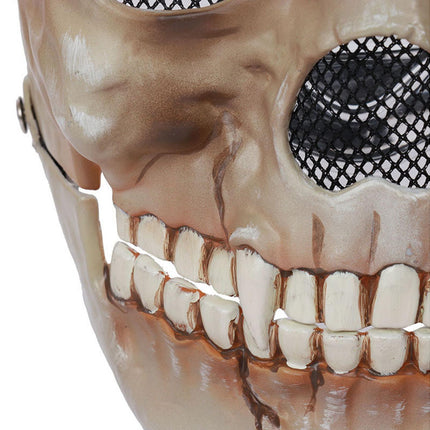 Adjustable Halloween Ghost Masque with Scary Looking Artificial Skeleton Face for Theme Parties Masquerade Balls.