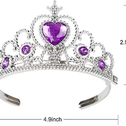 Girls Princess Dress Up Set Costume Babies Tiara Necklace Halloween Party Supplies.