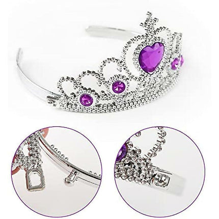 Girls Princess Dress Up Set Costume Babies Tiara Necklace Halloween Party Supplies.