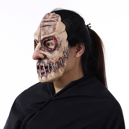 Halloween Costume Demon Mask Latex Full Head Halloween Realistic Masks for Halloween Holiday Parties Decor.