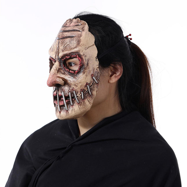 Halloween Costume Demon Mask Latex Full Head Halloween Realistic Masks for Halloween Holiday Parties Decor.
