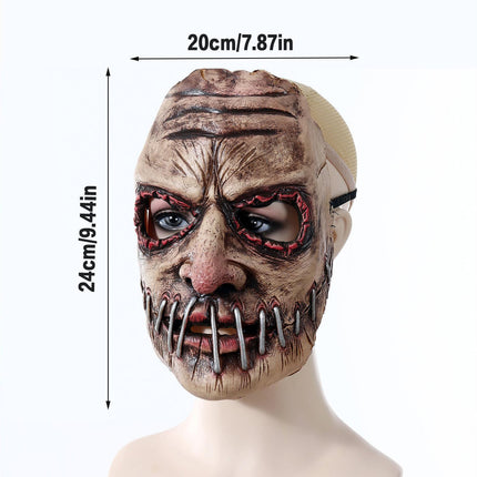 Halloween Costume Demon Mask Latex Full Head Halloween Realistic Masks for Halloween Holiday Parties Decor.