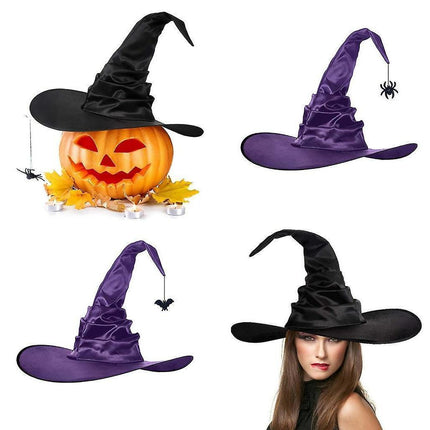 Halloween Party Felt Witch Hats Party Wide Brim Pointed Hat Accessory.