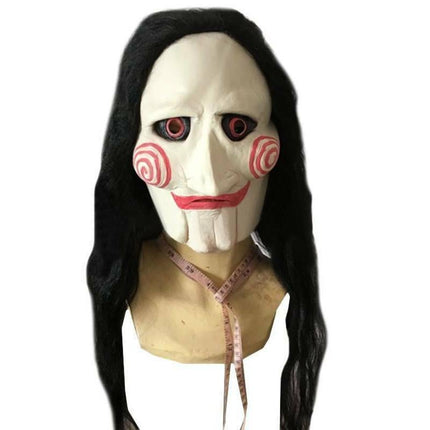 Halloween Saw Hair Wig Party Masquerade Cosplay Props Horror Mask - Long Hair.
