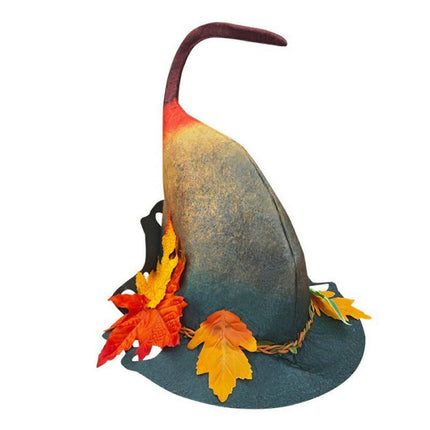 Halloween Witch Hat Halloween Party Magics Hat Felts Hat Maple Leaf Hat.