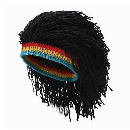 Rasta Wig Beanie Caps For Men Handmade Crochet Winter Warm Hat Gorros Halloween Holiday Birthday Gifts Funny Party Balaclava.