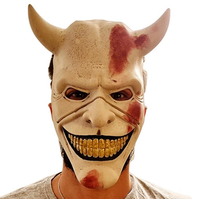 Unisex Halloween Scary Mask Costume The Grabber Mask Horror Movie Cosplay Masquerade - White.