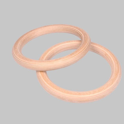 2 pcs Wood Gymnastic Rings - Olympic Gym Rings with Adjustable Straps, Heavy Duty Gym Equipment for Home Gym, Train Workout, Strength Training 28mm.