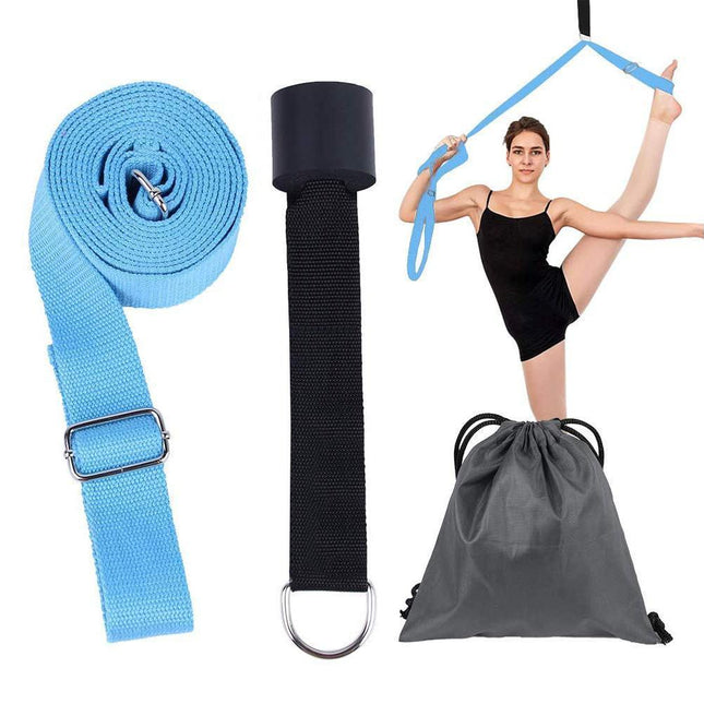 Adjustable Leg Stretcher, Door Flexibility Stretching Leg Strap,Great for Ballet Cheer Dance Gymnastics or Any Sport Leg Stretcher Door - Lake blue.