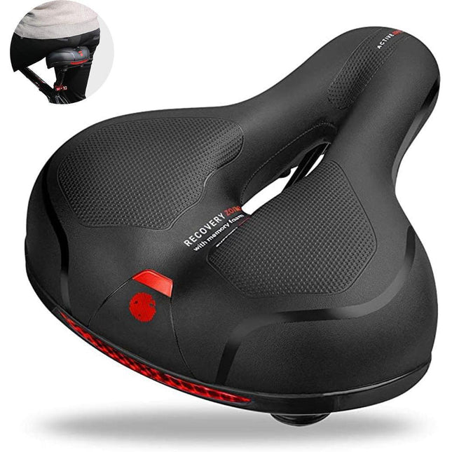 Bicycle Saddle, Memory Foam Gel Bicycle Saddle, Ergonomic Hollow Saddle, Waterproof And Breathable Saddle For Men And Women.