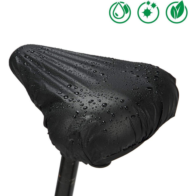 Bicycle Seat Cover, 2pcs Saddle Pad Bicycle, Elastic Waterproof Bicycle Saddle Cover (Black).