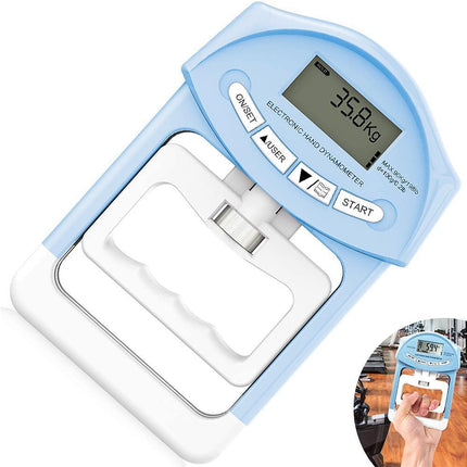 Digital Hand Dynamometer Grip Strength Measurement Meter Auto Capturing Electronic Hand Grip Power - Blue.